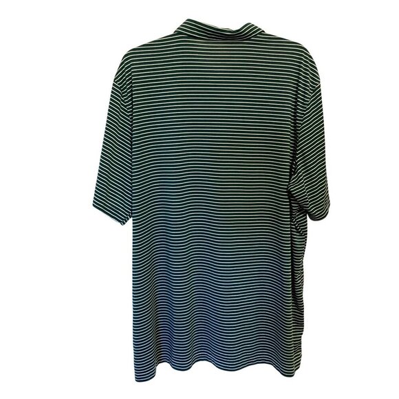 Croft & Barrow Men's 3-Button Polo Striped Golf Shirt Size XXL Green White - Picture 5 of 8